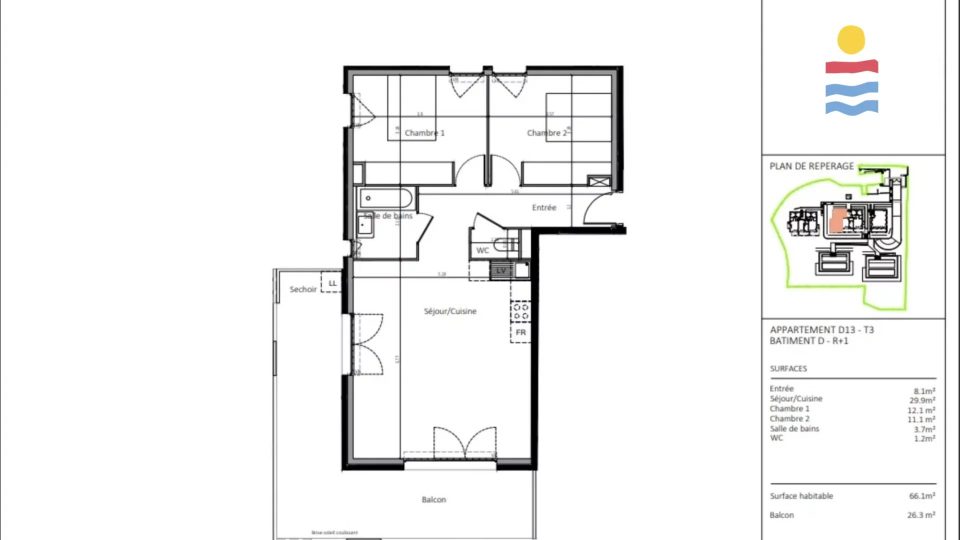 Vente Appartement 3 pièces Nice