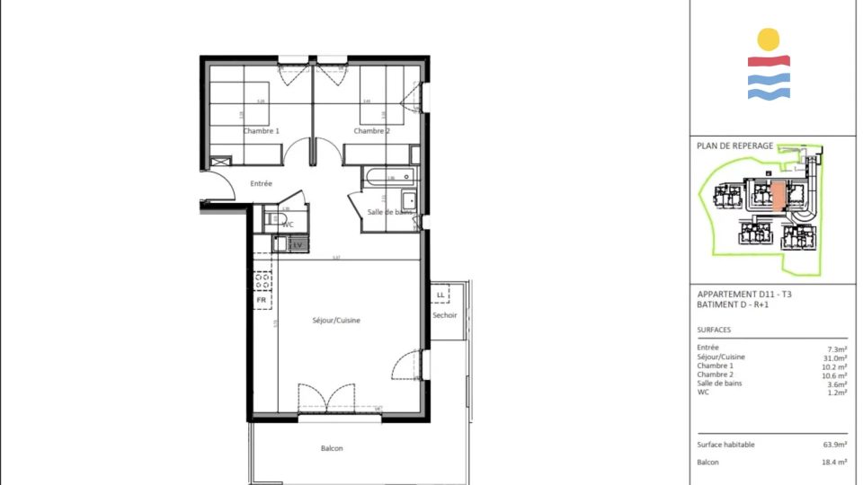Vente Appartement 3 pièces Nice