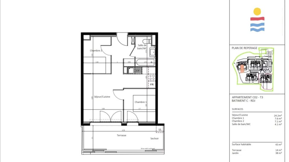 Vente Appartement 3 pièces Nice