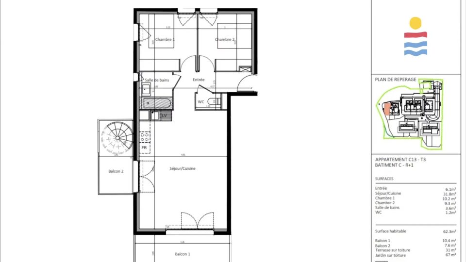 Vente Appartement 3 pièces Nice