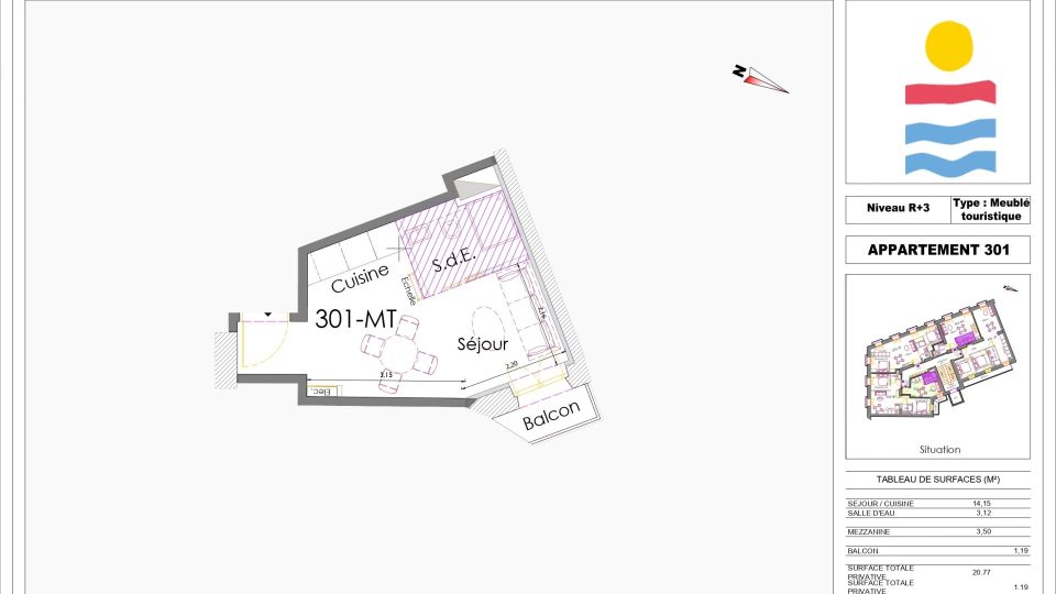 Vente Appartement 1 pièces Nice – Riquier