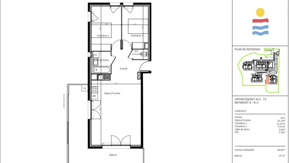 Vente Appartement 3 pièces Nice