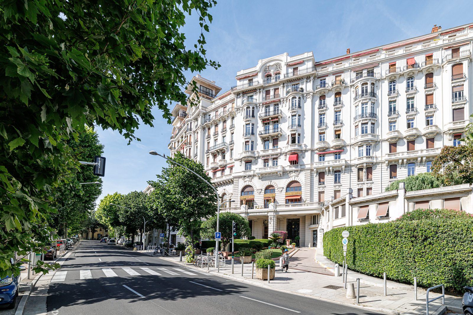 La façade du Majestic sur le boulevard de Cimiez à Nice