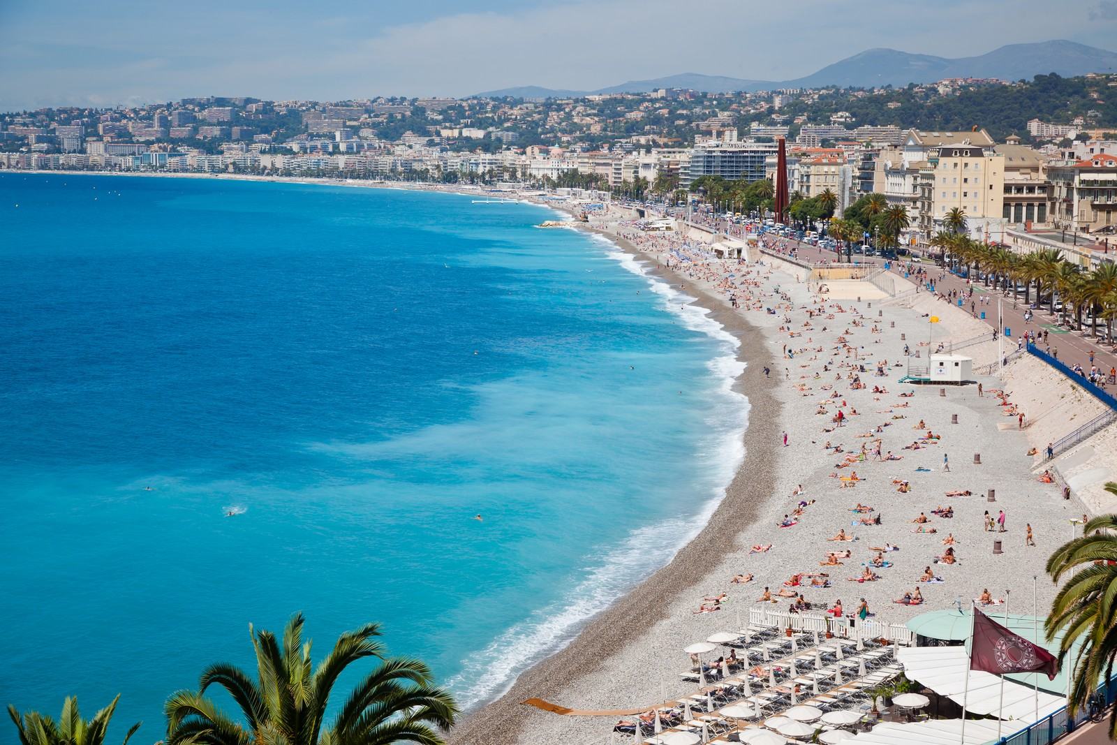 The Promenade des Anglais and the Baie des Anges seen from Castle Hill